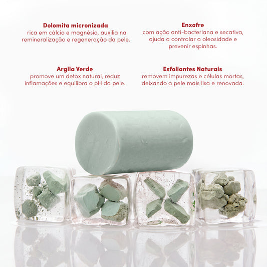 Benefícios do Sabonete Esfoliante AntiAcne com enxofre e argila verde