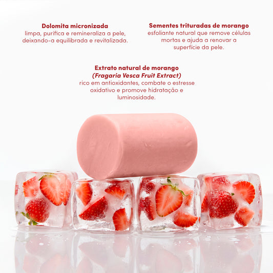 Benefícios do Sabonete Esfoliante Morango com sementes da fruta